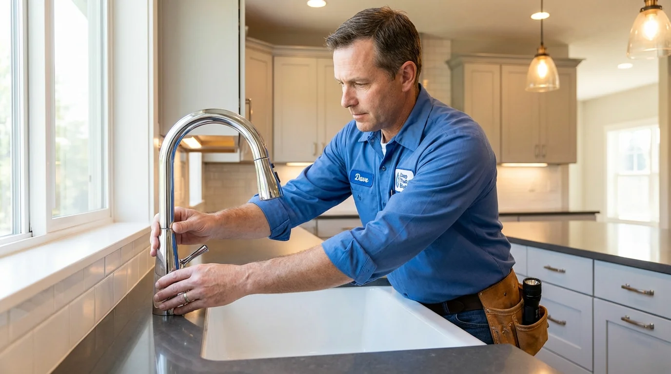 Kitchen faucet installation by Johns Plumbing LLC in Comstock Park