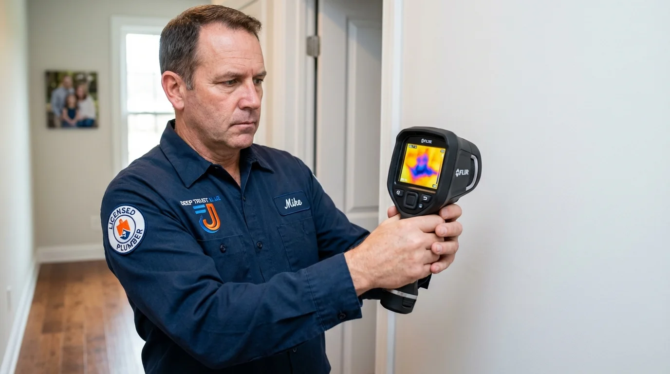 Thermal imaging leak detection by Johns Plumbing LLC in Comstock Park